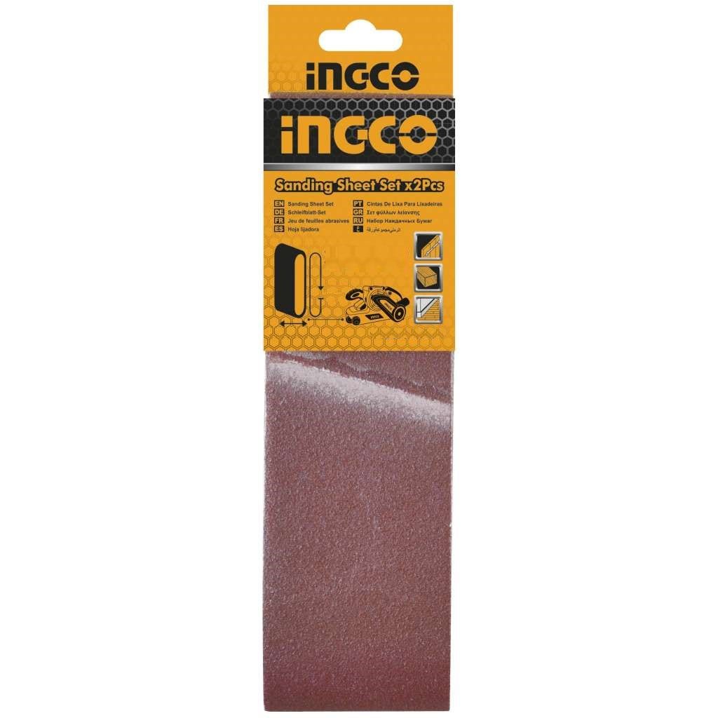 SET LIJAS DE BANDA P80 100x610 MM INGCO (BSP020801)