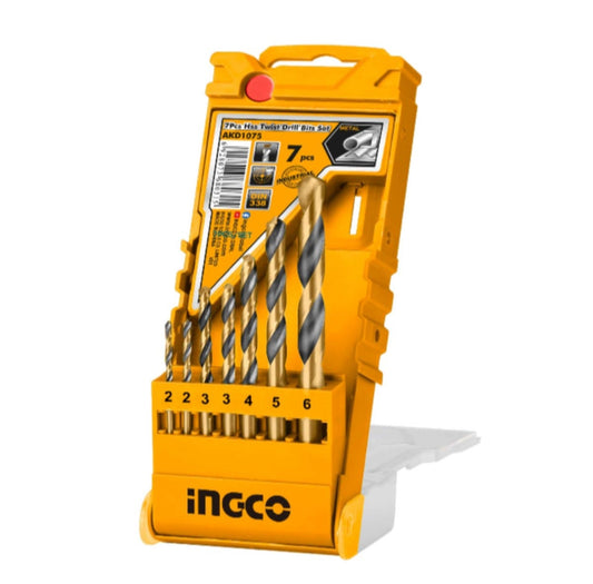 SET DE BROCAS PARA METAL INGCO 7 PZAS 2-6MM (AKD1075)