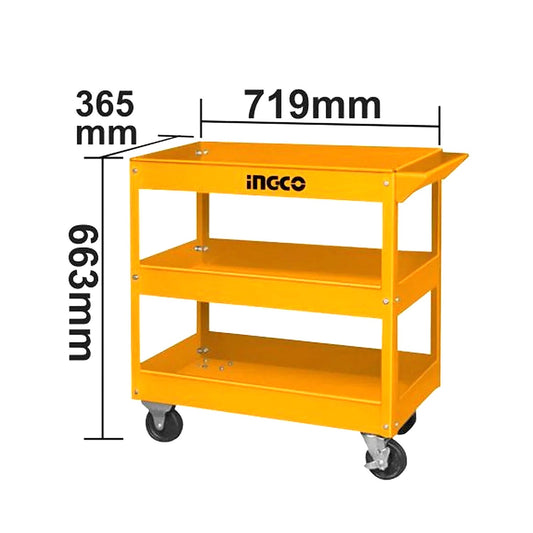 CARRO DE HERRAMIENTAS INDUSTRIAL METAL 3 NIVELES INGCO (HPTCT031)