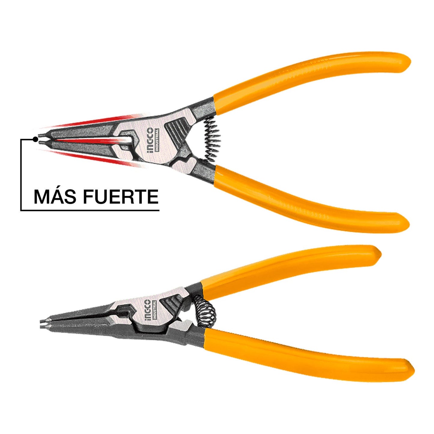 ALICATE RECTO INDUSTRIAL SEGURO SEEGER EXTERNO 180MM/7" INGCO (HCCP261801)