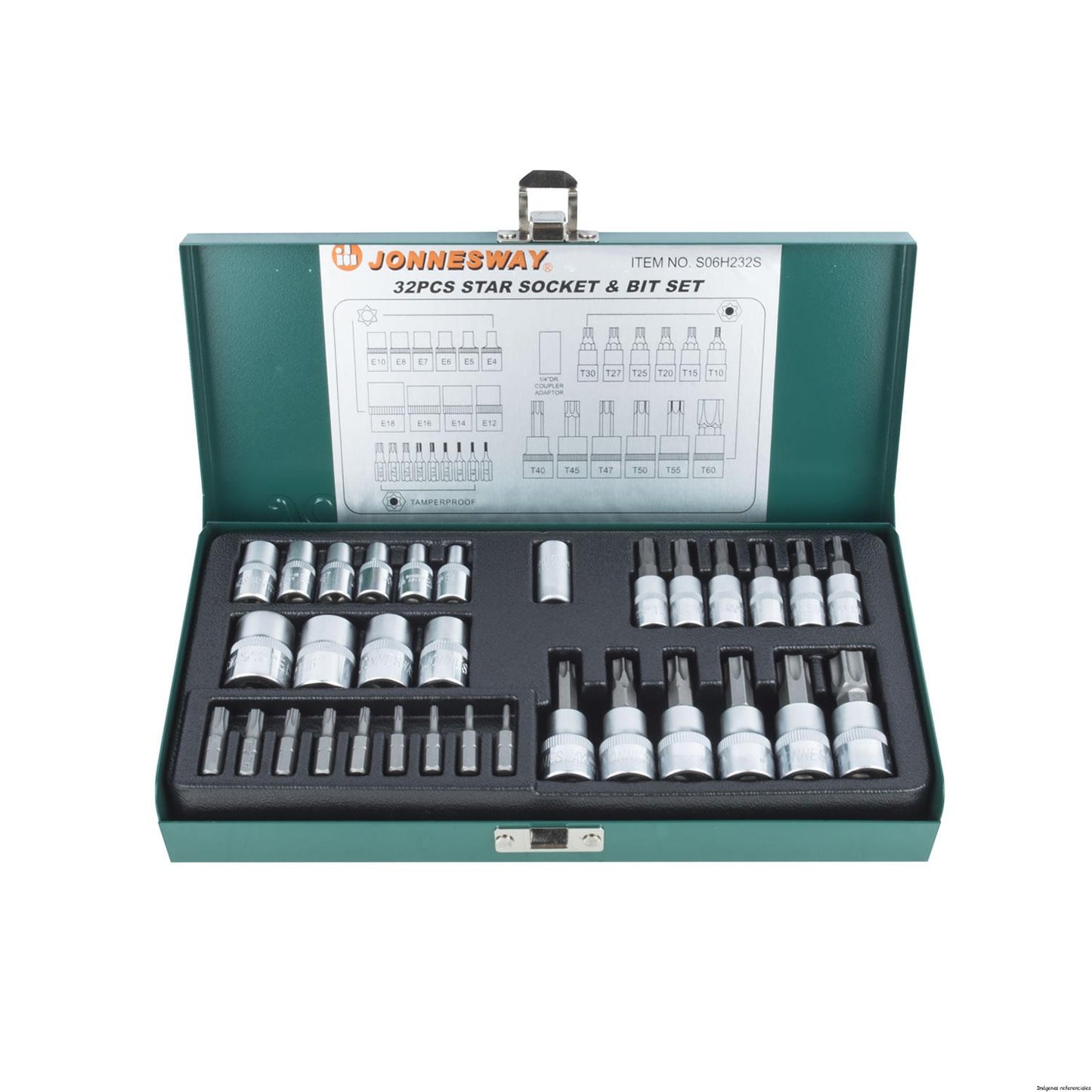 JUEGO DE DADOS Y PUNTAS TORX 32 PIEZAS (S06H232S)