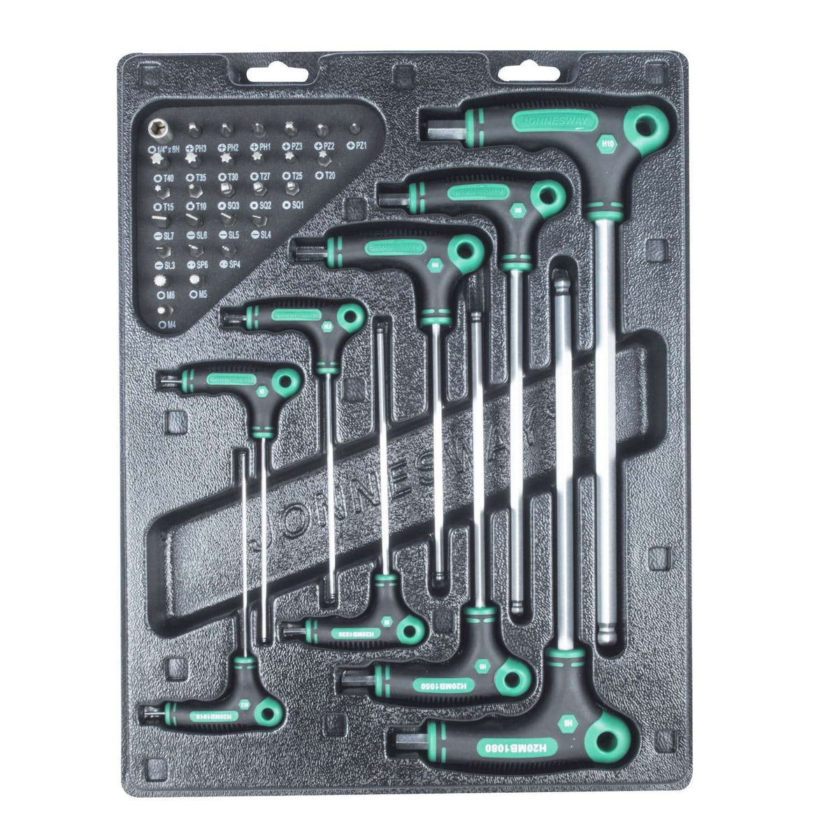JUEGO DE LLAVES HEXAGONALES JONNESWAY PUNTA Y BOLA 9pcs (H20MB10375)