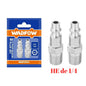 SET CONECTOR RAPIDO NEUMATICO TIPO USA MACHO 2 PIEZAS 1/4'' WADFOW (WQP2951)