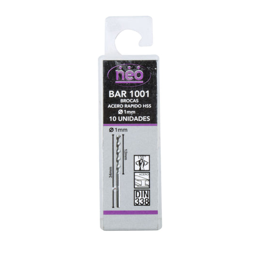 BROCAS DE ACERO RAPIDO NEO 1.0 mm (BAR 1001)