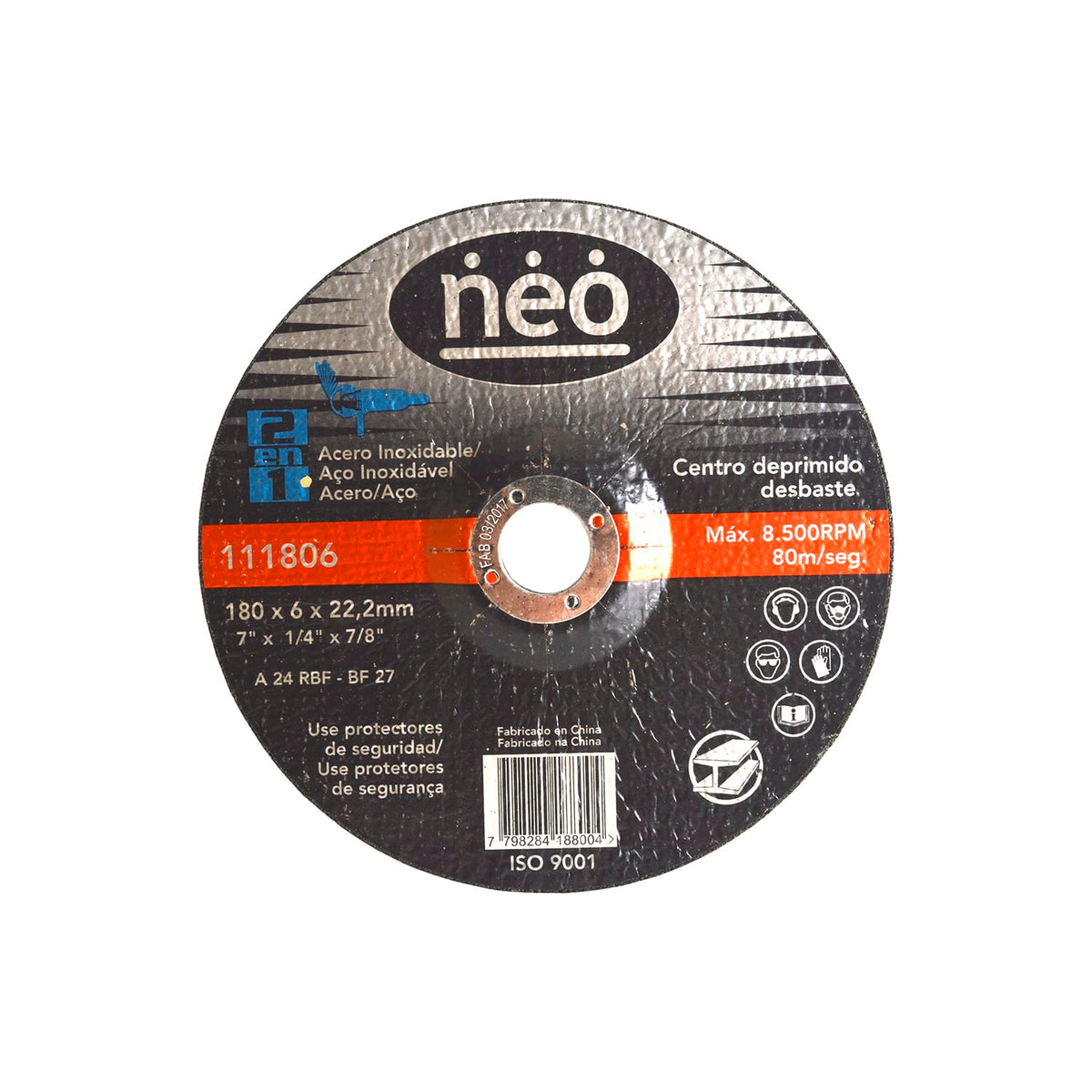 DISCO DE CORTE NEO 4 1/2´´ X 7/8´´ ACERO INOX (1211512)
