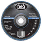 DISCO FLAP NEO 7´´ X 7/8´´ ACERO INOX MADERA GR 120 (7FZ 180 120)