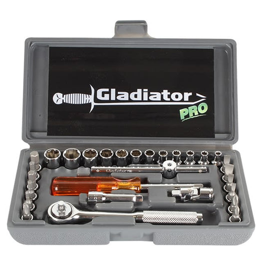 JUEGO DE DADOS GLADIATOR 1/4´´ 29 PZAS (JT 829 1/4´´)