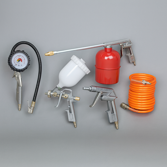 KIT COMPRESOR PISTOLA DE PINTAR 5 PIEZAS (W-2000c-GP)