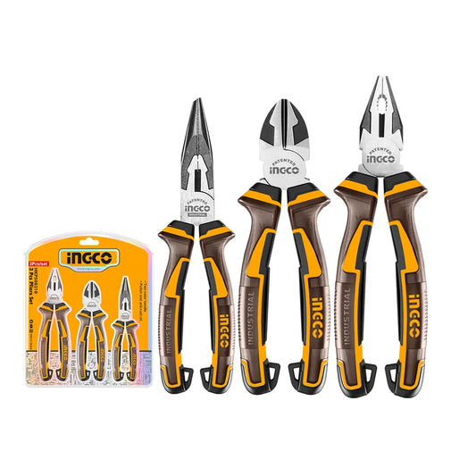 SET ALICATES 3 PIEZAS INDUSTRIAL 160-200MM 6-8´´ INGCO (HKPS28318)