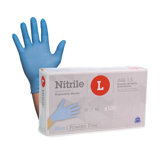 GUANTES NITRILO RUBBEREX L 100 UN.