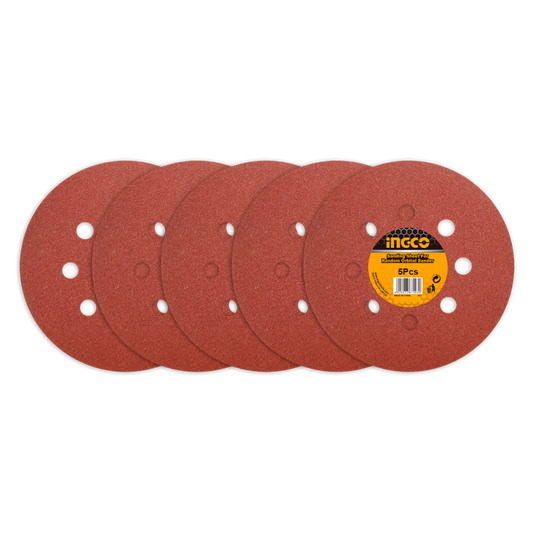 SET DE LIJAS PARA ROTOORBITAL 125MM/5´´ 5 PIEZAS INGCO (AKRS125051)