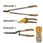 SET TIJERA 8,5´´ / CORTASETO 22´´ / TIJERON 29´´ 3 PIEZAS INGCO (HLT76033)