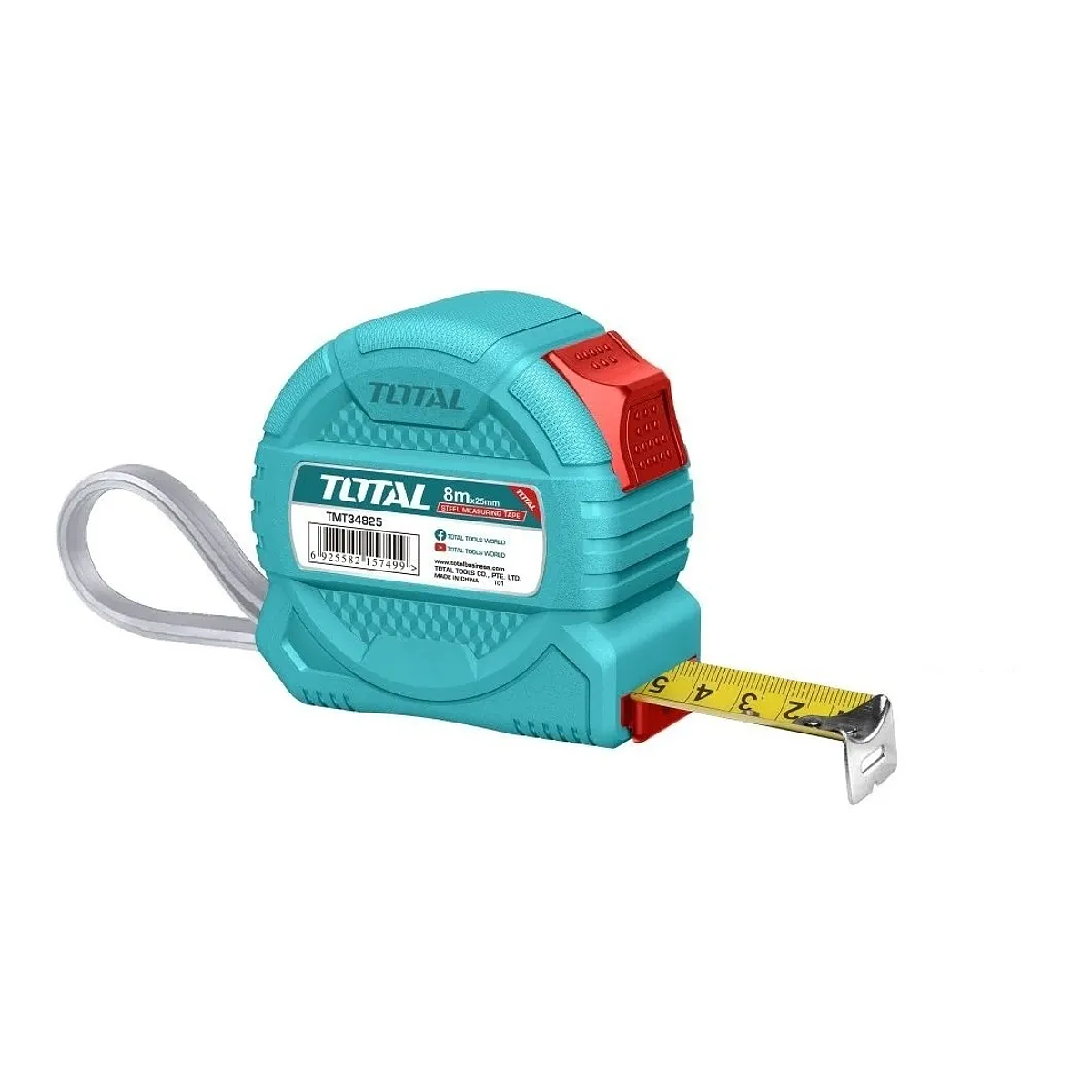 CINTA METRICA DE ACERO 8MX25M TOTAL(TMT34825)
