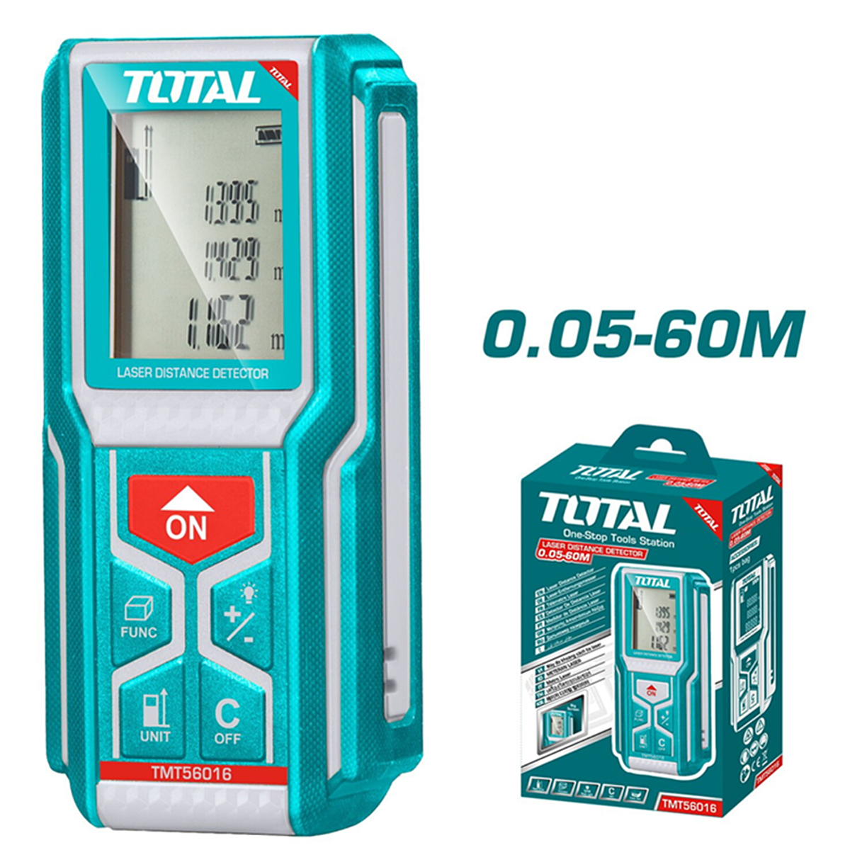MEDIDOR LASER TOTAL 0.05 A 60 MTS. (TMT56016)