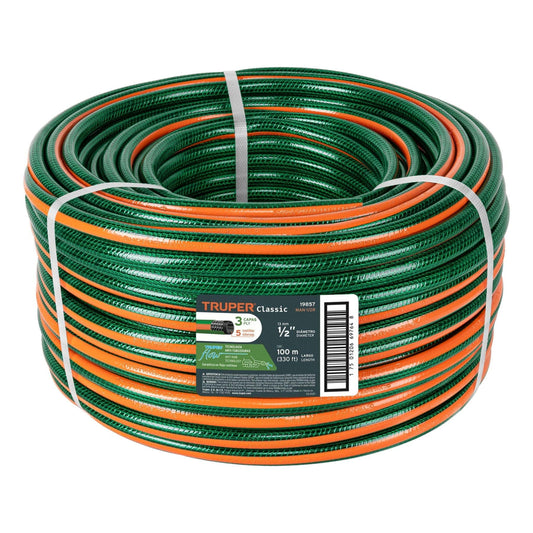 MANGUERA 1/2´´ 100 MTS. TRUPER 3 CAPAS