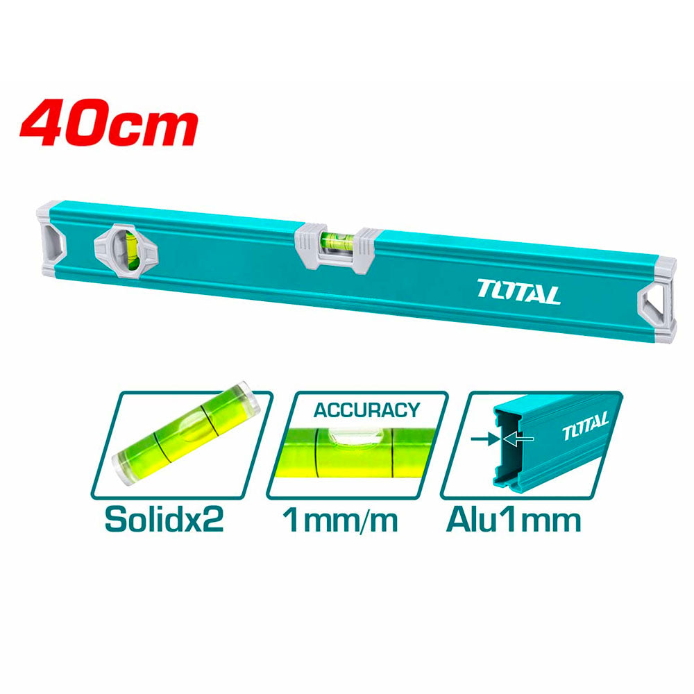 NIVEL DE ALUMINIO 2 AGUAS 40CMS (TMT24036)