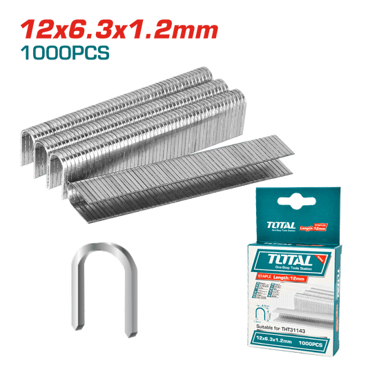 CAJA GRAPAS REDONDA 12MM TOTAL 100 PCS. (THT39124)