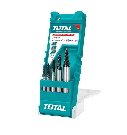 JUEGO DE EXTRACTORES DE TORNILLO TOTAL 5 PIEZAS (TACSE0056)