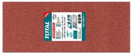 HOJA DE LIJA ORBITAL TOTAL 90MM X 231MM 5 PCS (TAC749241-1)