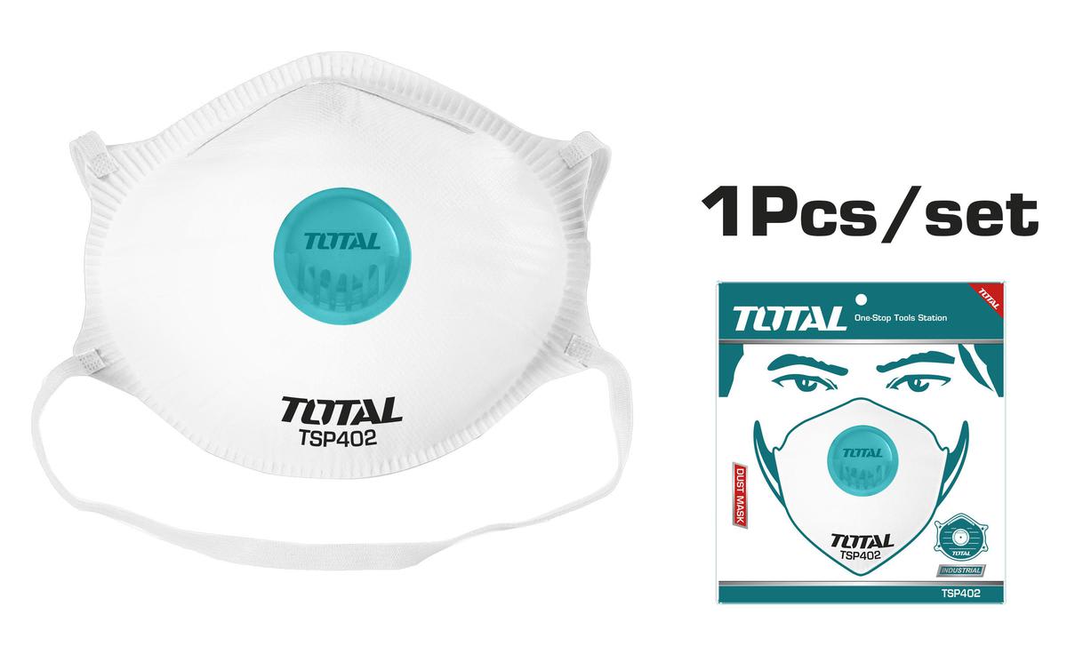 MASCARA TOTAL P/POLVO CON VALVULA TIPO FFP2 BLANCA (TSP402)
