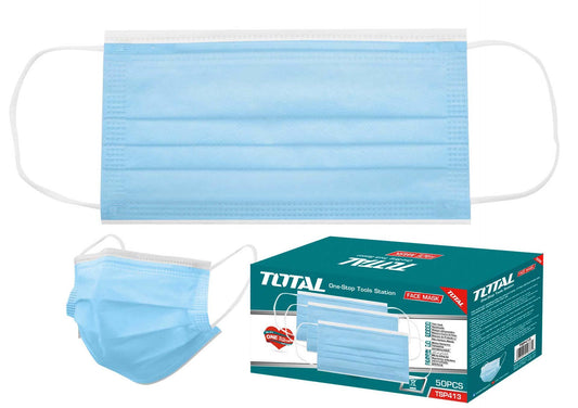 MASCARILLA FACIAL TOTAL CON CLIP NASAS CAJA 50 UNIDADES (TSP413)