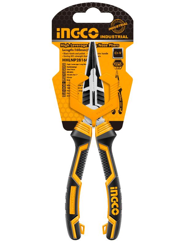 ALICATE 6´´ PUNTA LARGA INDUSTRIAL ALTA RESISTENCIA INGCO (HHLNP28160)