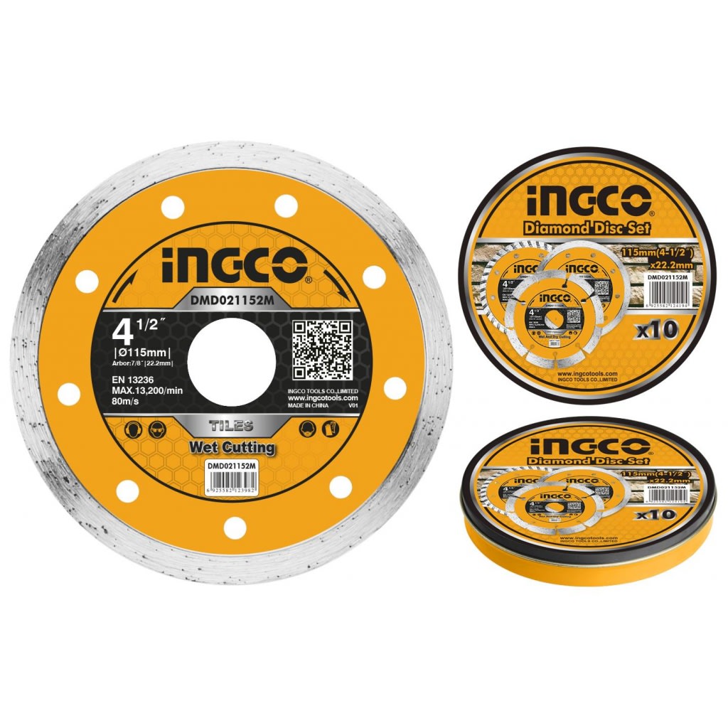 DISCO DIAMANTADO CONTINUO 115X22.2MM INGCO (DMD021152M)