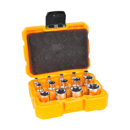 SET DE DADOS TORX HEMBRA 14PCS 1/4´´ - 3/8´´ - 1/2´´ INGCO (HKTETS0114)