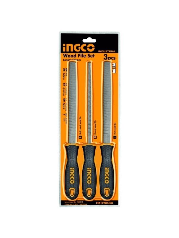 SET DE LIMATONES PARA MADERA 3 PIEZAS INGCO (HKTFW0308)