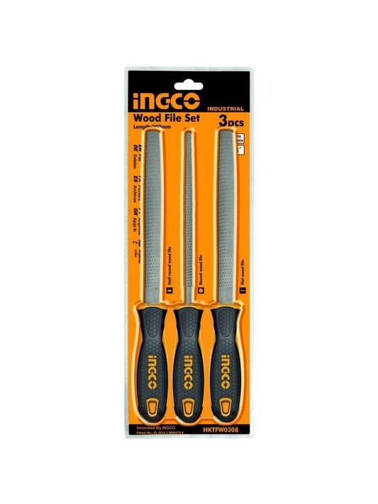 SET DE LIMATONES PARA MADERA 3 PIEZAS INGCO (HKTFW0308)