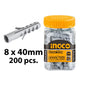 TARUGO PLASTICO 8X40MM 80UNID INGCO (HWSP0804011)
