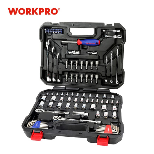 JUEGO DE HTA LLAVES Y DADOS WORKPRO 101 PIEZAS (W003041)