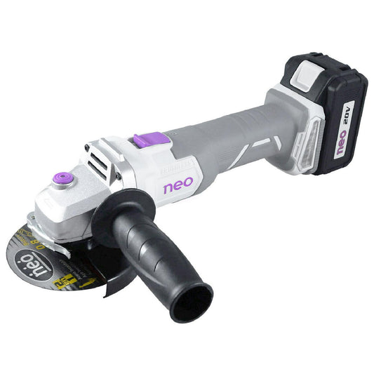 ESMERIL ANGULAR INALAMBRICO NEO 4 1/2´´ 20V + 2 BATERIAS Y 1 CARGADOR (AA 1015/20 K2)