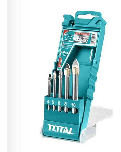 JUEGO BROCAS TOTAL CERAMICA Y VIDRIO 5 PCS (TACSD7256)