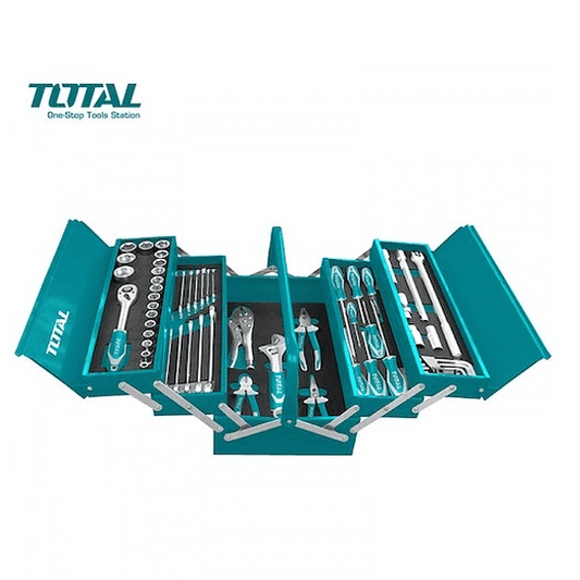JUEGO DE HERRAMIENTAS TOTAL 59 PIEZAS CAJA METALICA (THTCS12591)