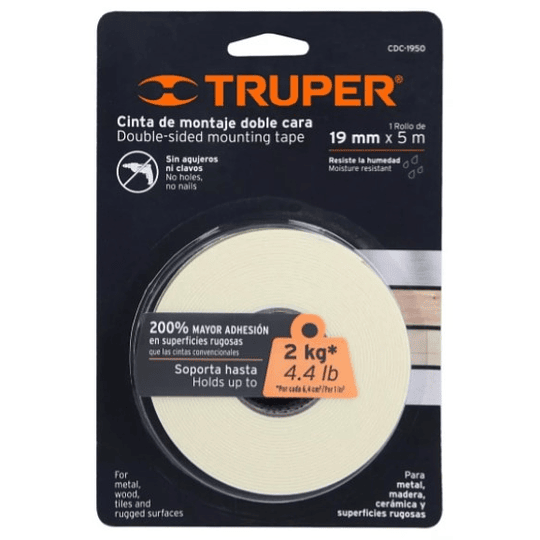 CINTA MONTAJE TRUPER 19 MM X 5 MTS. (CDC-1950)