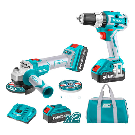 KIT INALAMBRICO POR 2PCS TALADRO + ESMER  (TCKLI6015)
