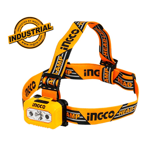 LINTERNA LED FRONTAL A PILAS INDUSTRIAL 100-200LUM INGCO (HHL013AAA8)