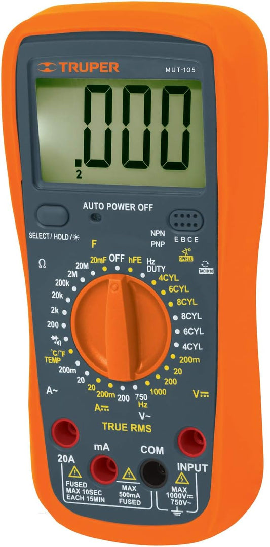 MULTIMETRO DIG.AUTOMOT  TRUPER (MUT-105)