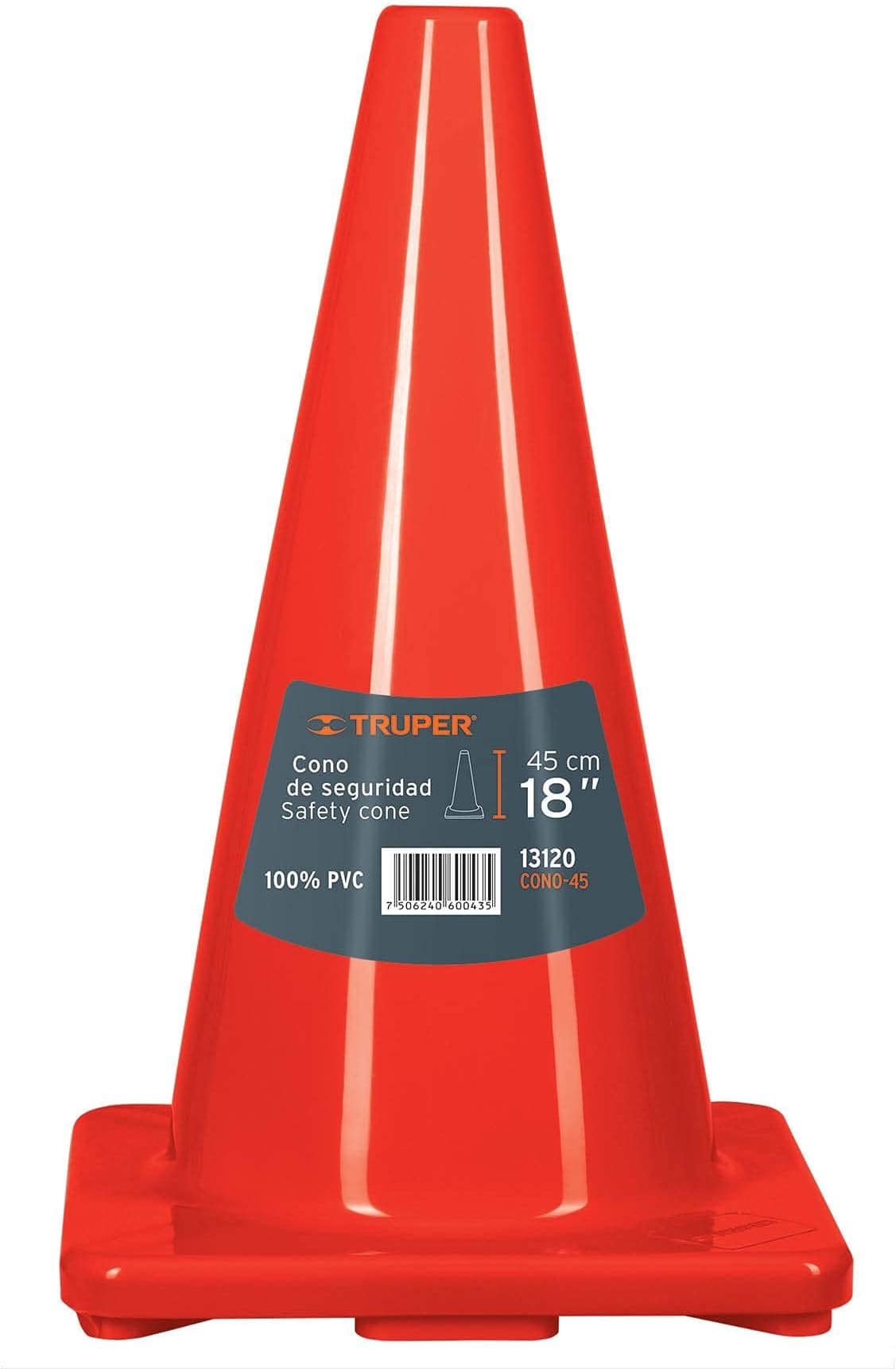 CONO PRECAUCION 45 CM. TRUPER (CONO-45R)