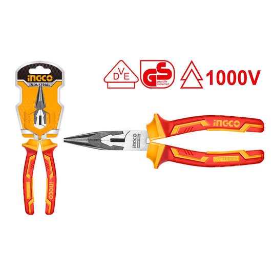 ALICATE DE PUNTA AISLADO INDUSTRIAL 6´´ 160MM INGCO (HILNP28168)