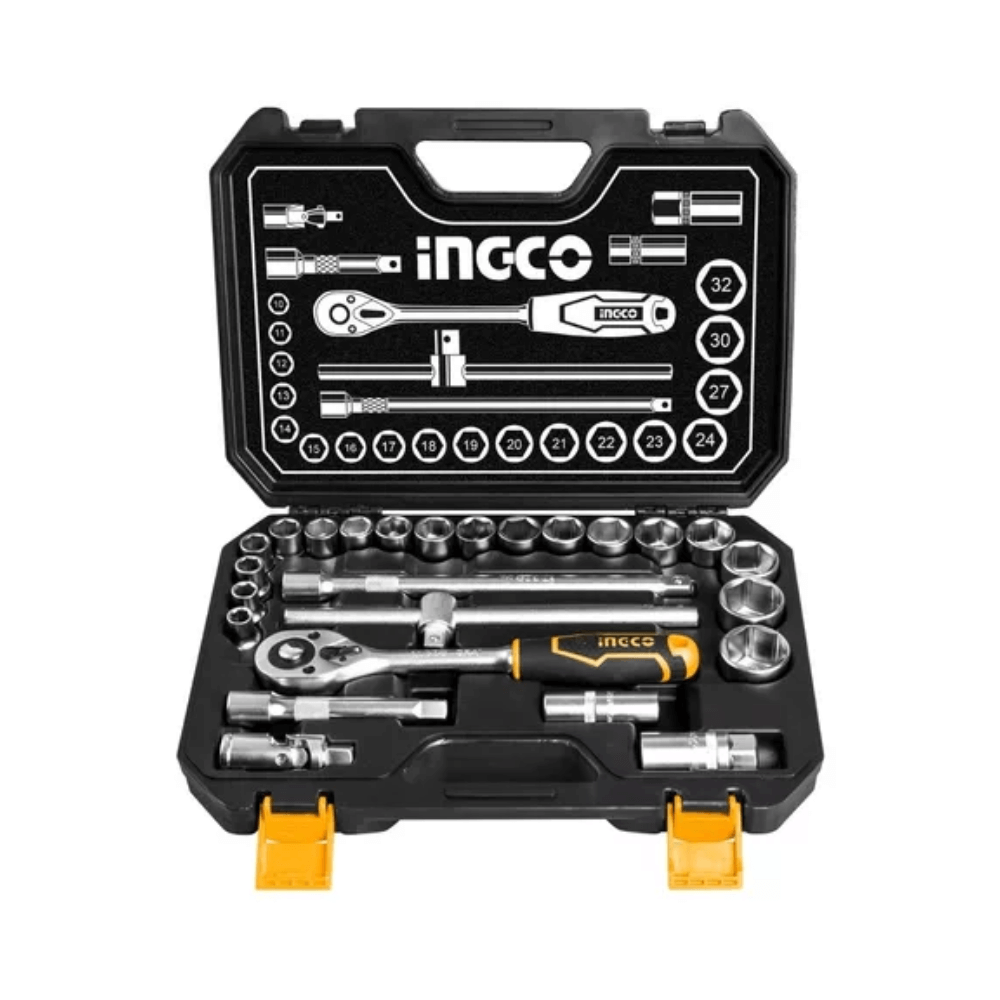 SET DADOS 1/2´´ SET 25 PIEZAS CON MALETIN INGCO (HKTS12251)