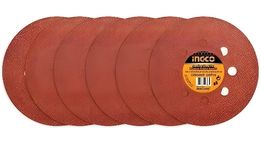 SET DISCO DE LIJA 6 PIEZAS PARA LIJADORA DE PARED 225MM/9'' INGCO (DWS10501-SP-122)
