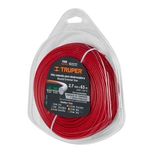 NYLON PARA DESBROZADORA TRUPER 2.7 mm (HLB-105)