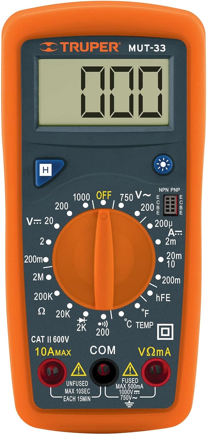 MULTIMETRO DIGITAL PROF  TRUPER (MUT-33)