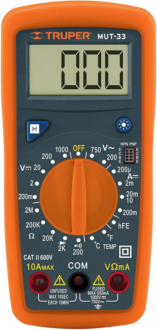 MULTIMETRO DIGITAL PROF  TRUPER (MUT-33)