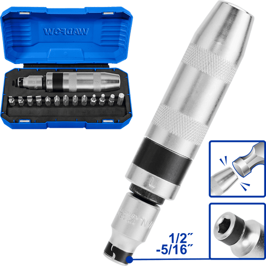 SET DESTORNILLADOR DE IMPACTO SL/PH/H 13 PIEZAS WADFOW (WYM1B13)