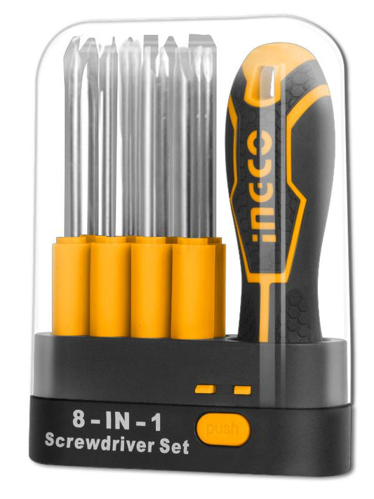 SET DE DESTORNILLADORES INTERCAMBIABLES 65 MM 9 PIEZAS INGCO (AKISD0901)