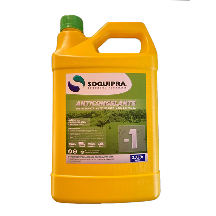 ANTICONGELANTE / REFRIGERANTE SOQUIPRA -1 º VERDE B-3.75 LTS