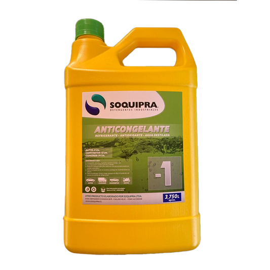 ANTICONGELANTE / REFRIGERANTE SOQUIPRA -1 º VERDE B-3.75 LTS